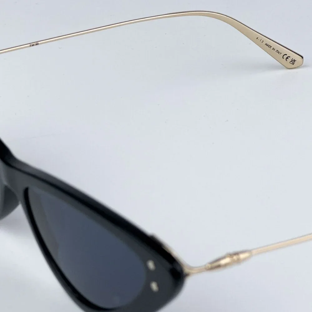 Dior MISSDIOR B4U CD40105U 01V 12B0 BRAND NEW Sunglasses Shiny Black Blue Unisex